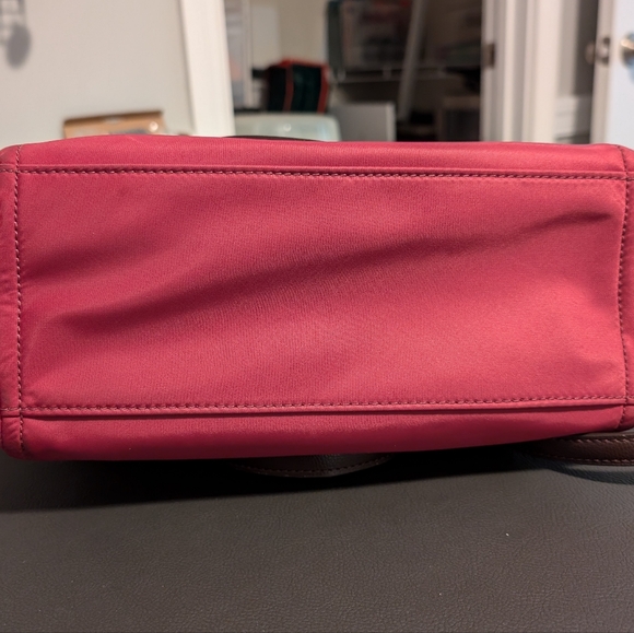 Kate Spade Dawn M Satchel Nylon Bag Rhubarg Tart - Picture 11 of 15